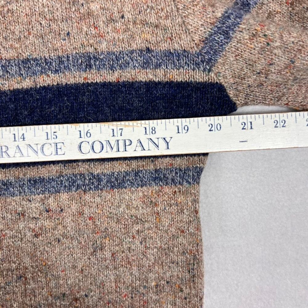 Vintage Robert Bruce Sweater Mens M Wool Red Blue Geometric Pattern Heavyweight - Picture 11 of 13